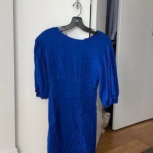 Blue Zara Open-Back Mini Dress